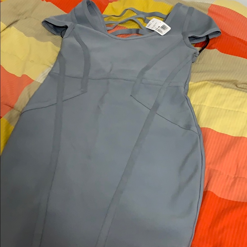 Midi dress with cut out back